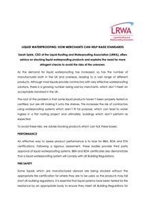LRWA Understanding Accreditations