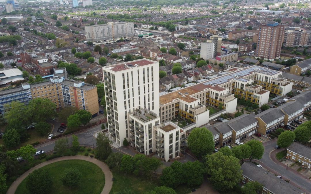 image showing The Forge housing development and the surrounding area of East London
